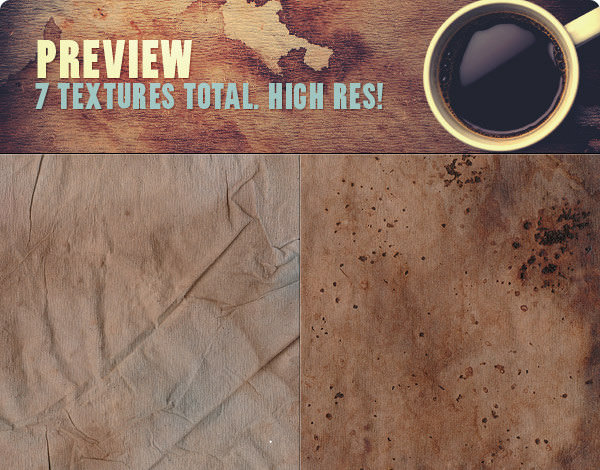 High Res Heavy Coffee Stains Free Photoshop Textures