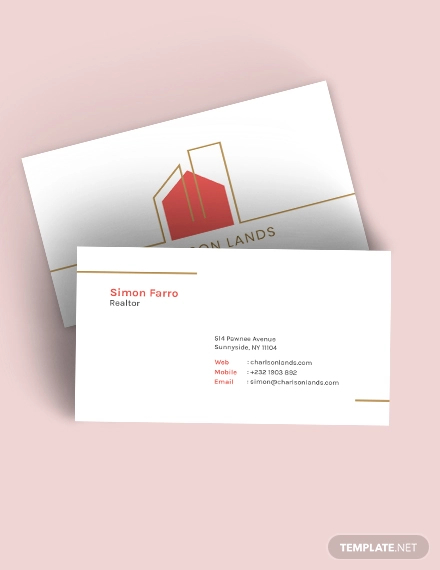 modern realtor business card