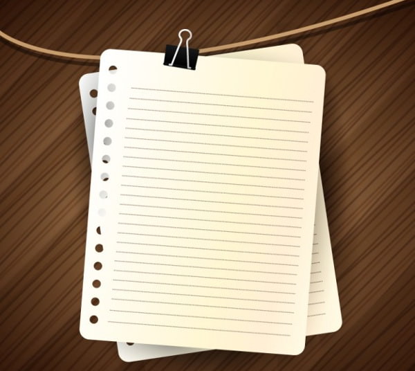 Notebook Page Vector Design