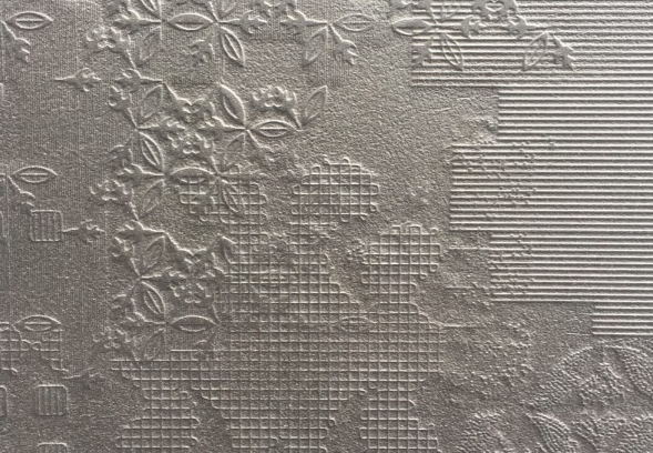 Paper with Silver Color and Embossed Design