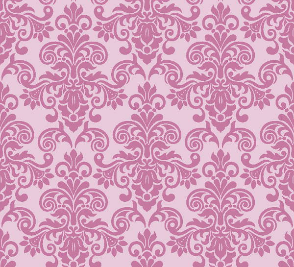 Pink Floral Pattern Vintage Background