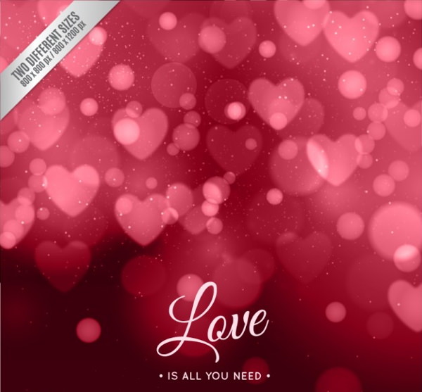 Red Bokeh Valentine Backgrounds