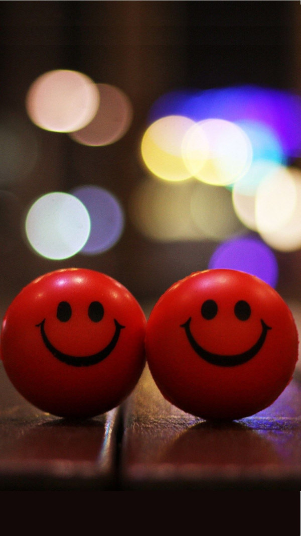 Red Happy Smiley iPhone 6 Plus HD Background