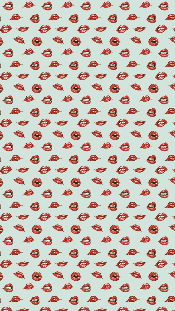 Red Lips iPhone Background For Free