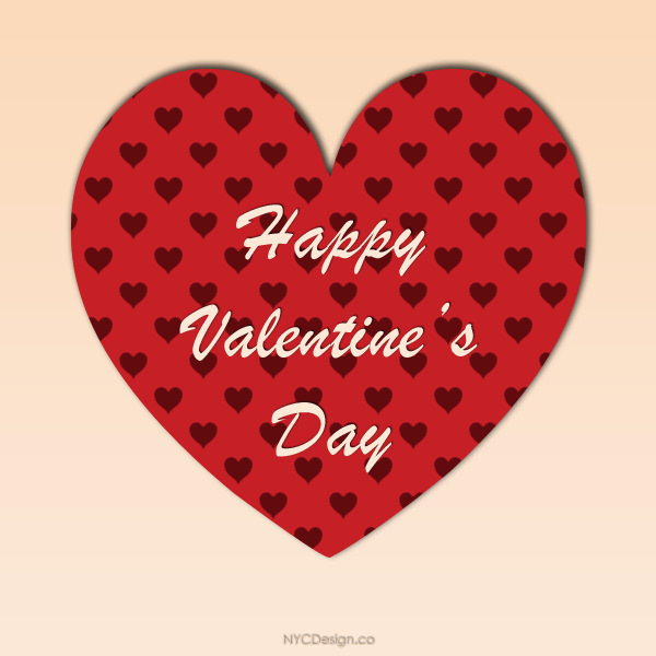 Red Valentine's Heart Card Free Download