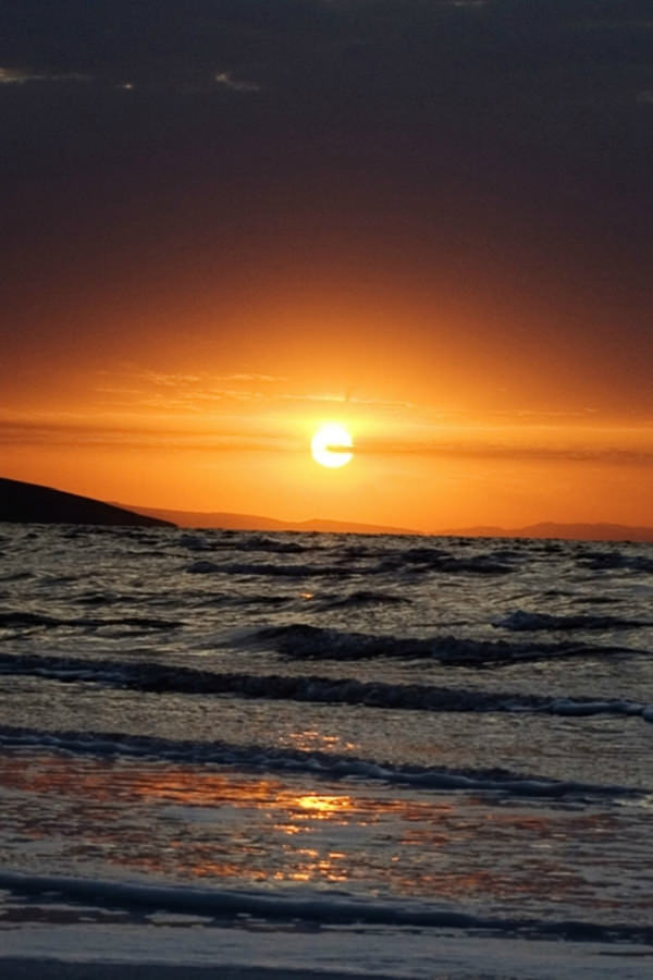Sunset on Beach iPhone 4s Background