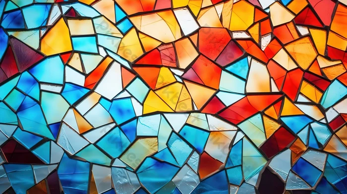 Vibrant Abstract Stained Glass Texture