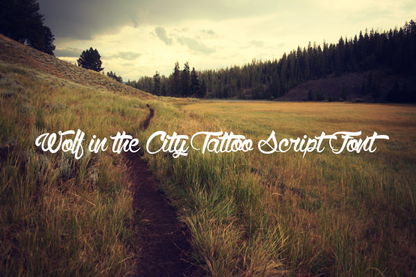 Wolf in the City Tattoo Script Font