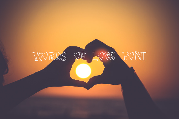 Words Of Love Valentines Day Font