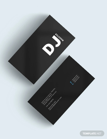 modern dj business card