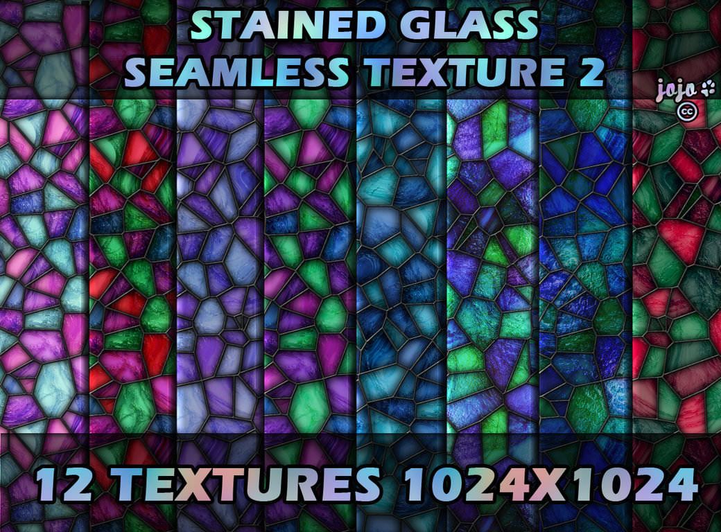 12 High Res Stained Seamless Glass Textures