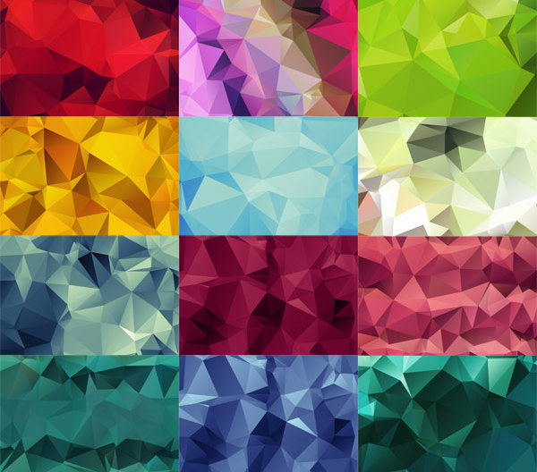 20 High-Res Geometric Polygon Backgrounds