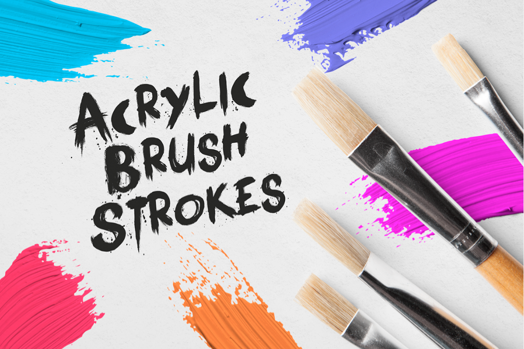 30 Acrylic Brush Strokes