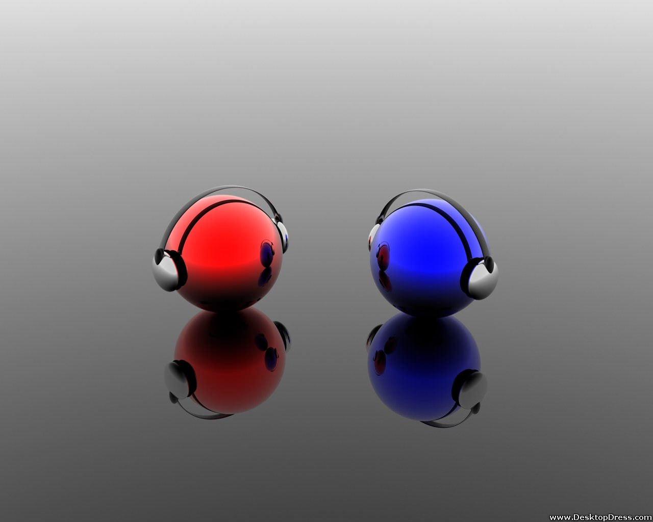 3D Red & Blue Tunes Background