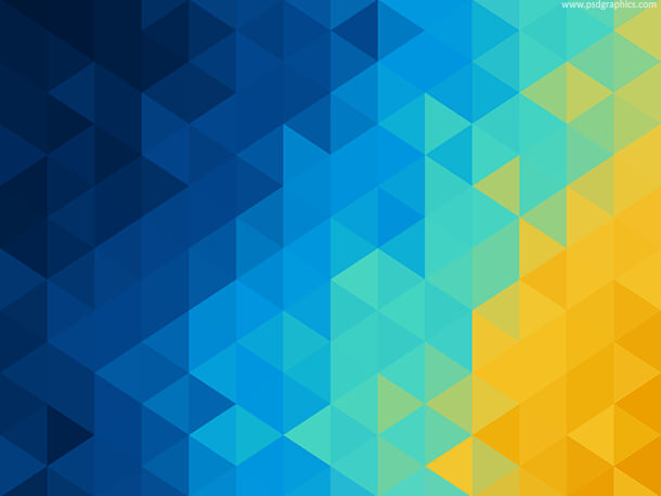 Abstract Mosaic Blue & Yellow Background