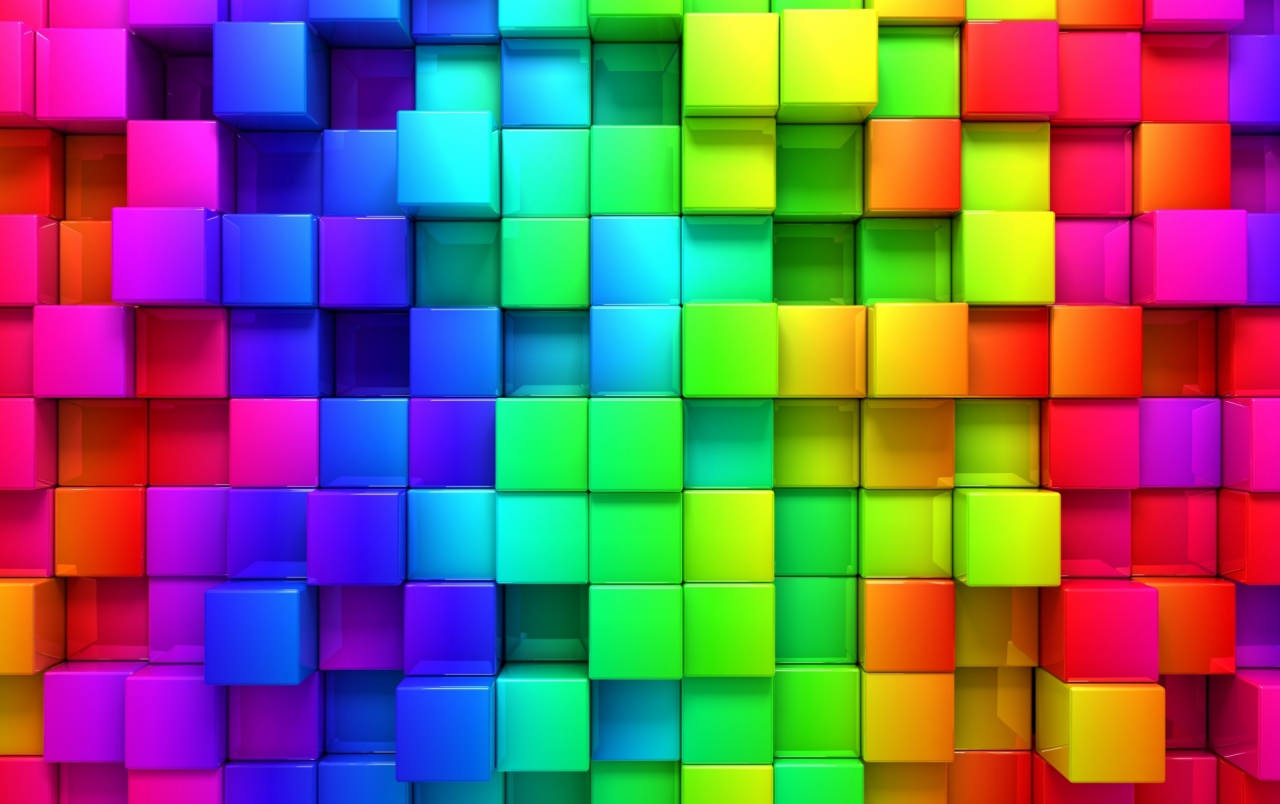 Abstract Rainbow Blocks Pattern