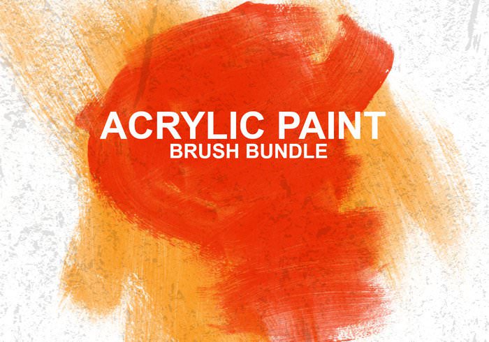 Acrylic Paint Brushes Bundle for Photoshop