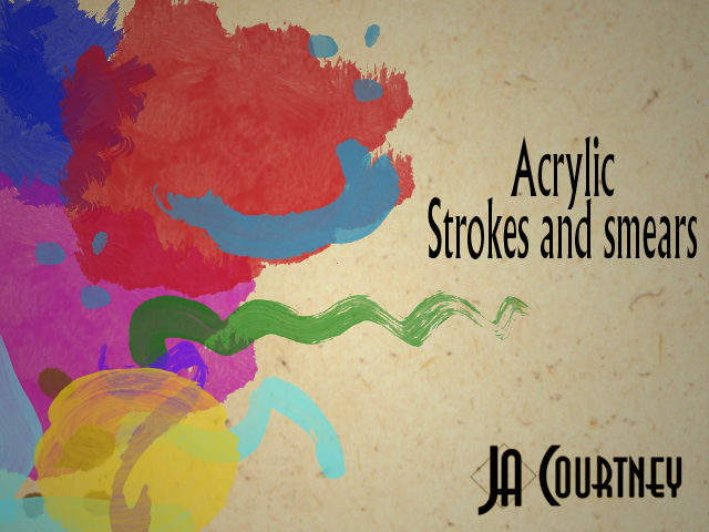 Acrylic Strokes and Smear Brushes Set