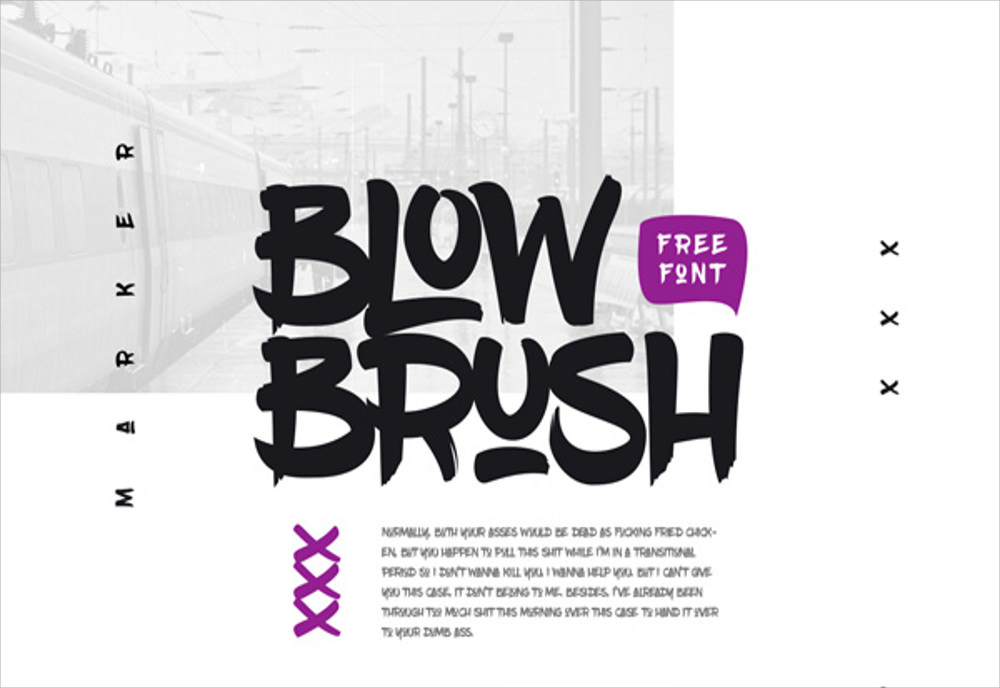 Amazing BlowBrush Font For Free