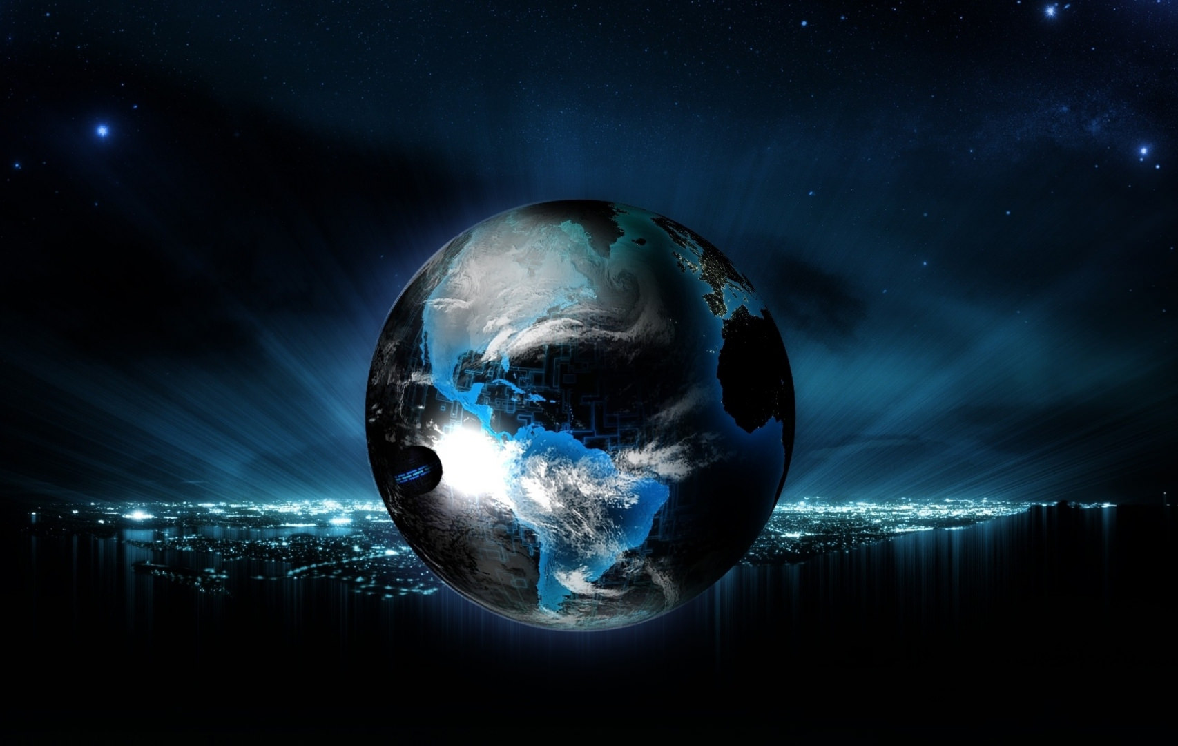 mockup 3d earth FreeCreatives  Black   30  Backgrounds Wallpapers  Blue &