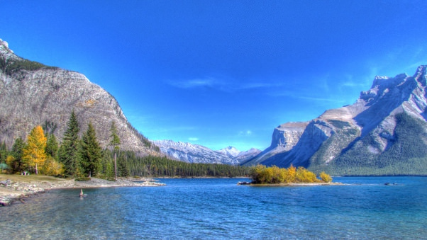 Astonishing Mountains Background Under Blue Sky