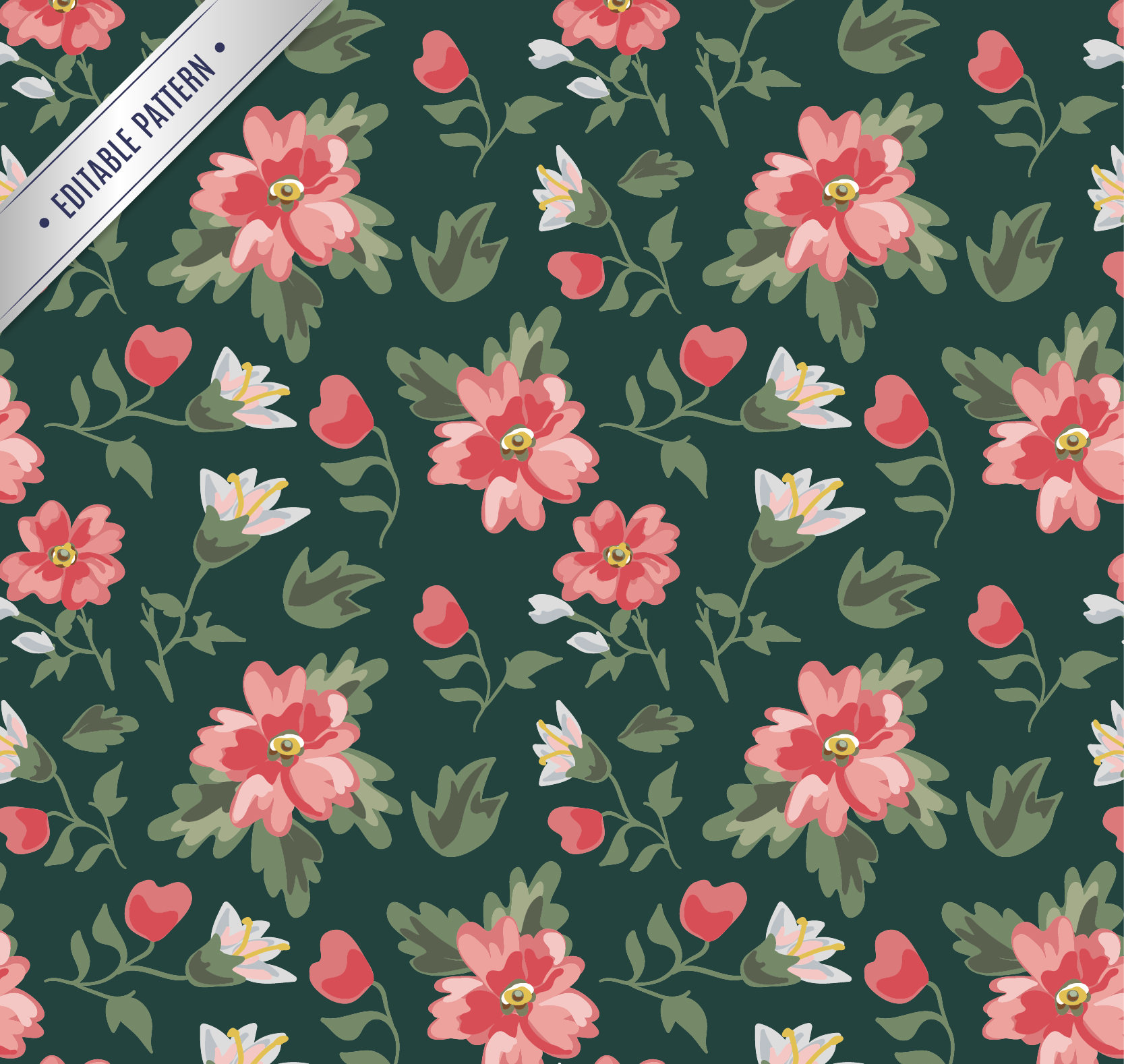 Floral Vintage Design 9