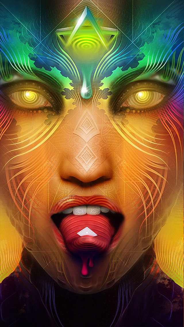 Awesome Trippy iPhone Background For Download