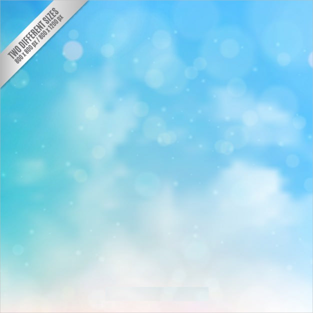 Baby Blue sky Background in Bokeh Style