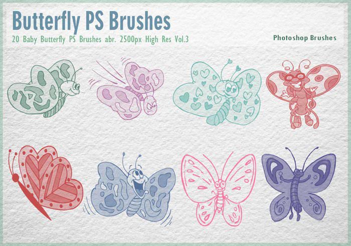 Baby Butterfly Photoshop Brushes