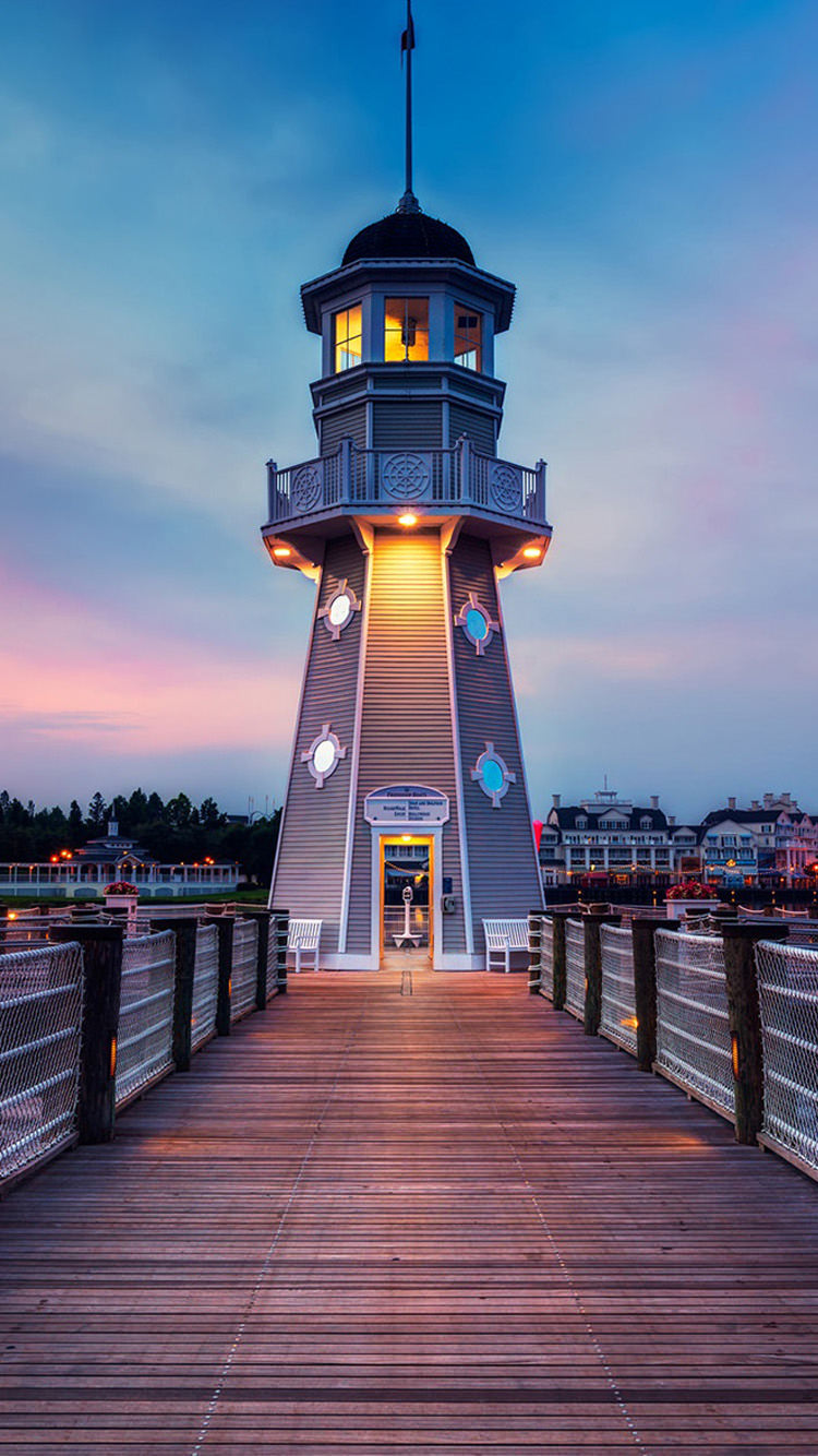 Beautiful Lighthouse Scenery iPhone Background