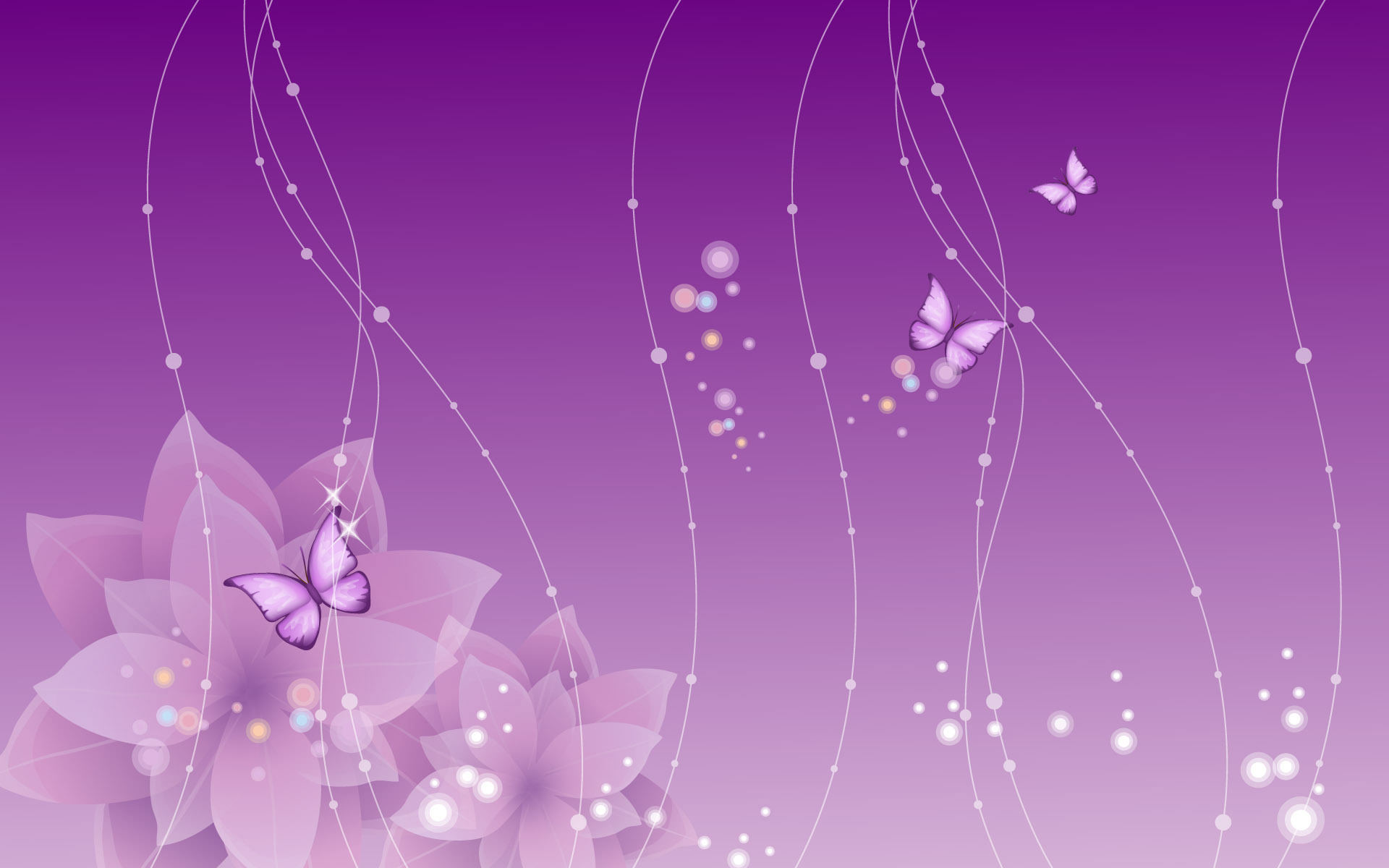 Beautiful Purple Floral Wallpaper