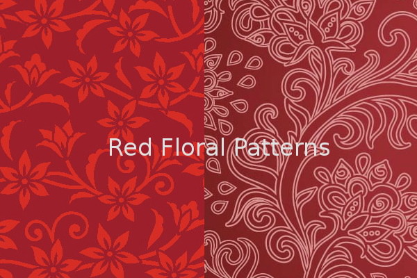 Beautiful Red Floral Patterns for Free Download