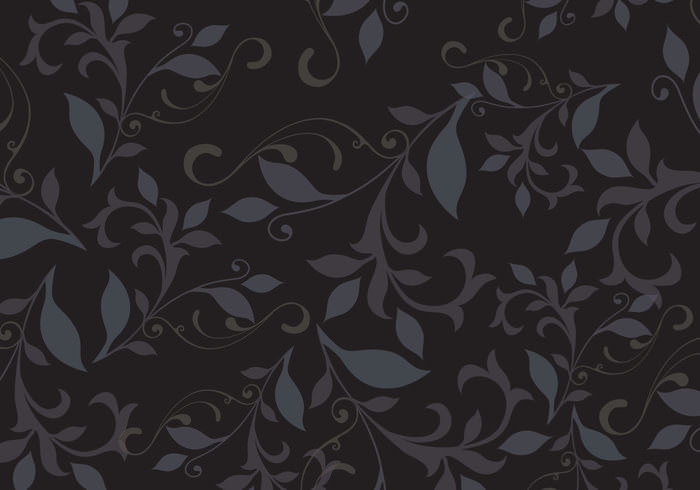 Black Floral Pattern Background