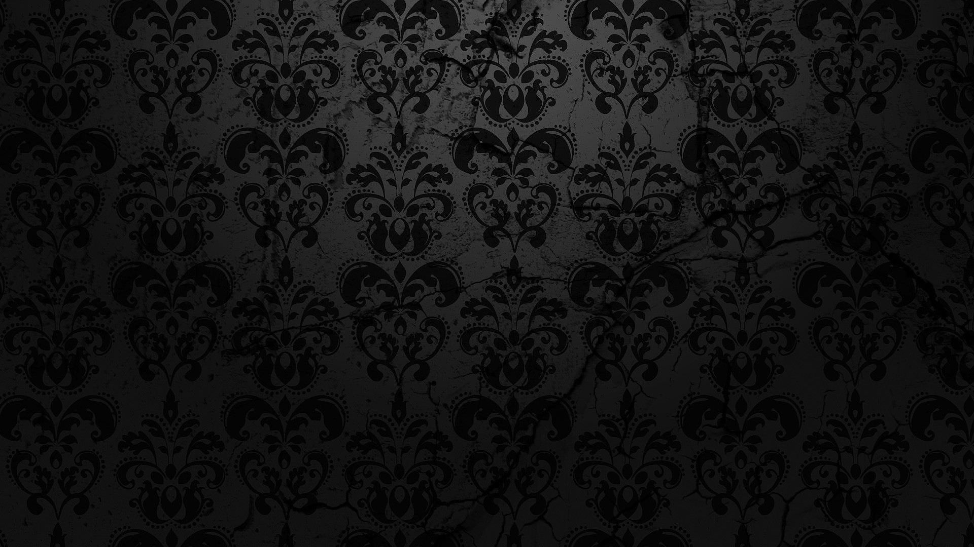 Black Flower Wallpaper Pattern