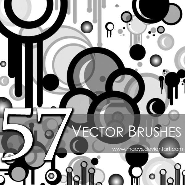 Black and White Circles Photoshop Brushes