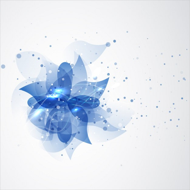 Blue Abstract Flower Background