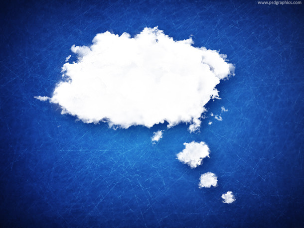 Blue Bubble Cloud Textured Background