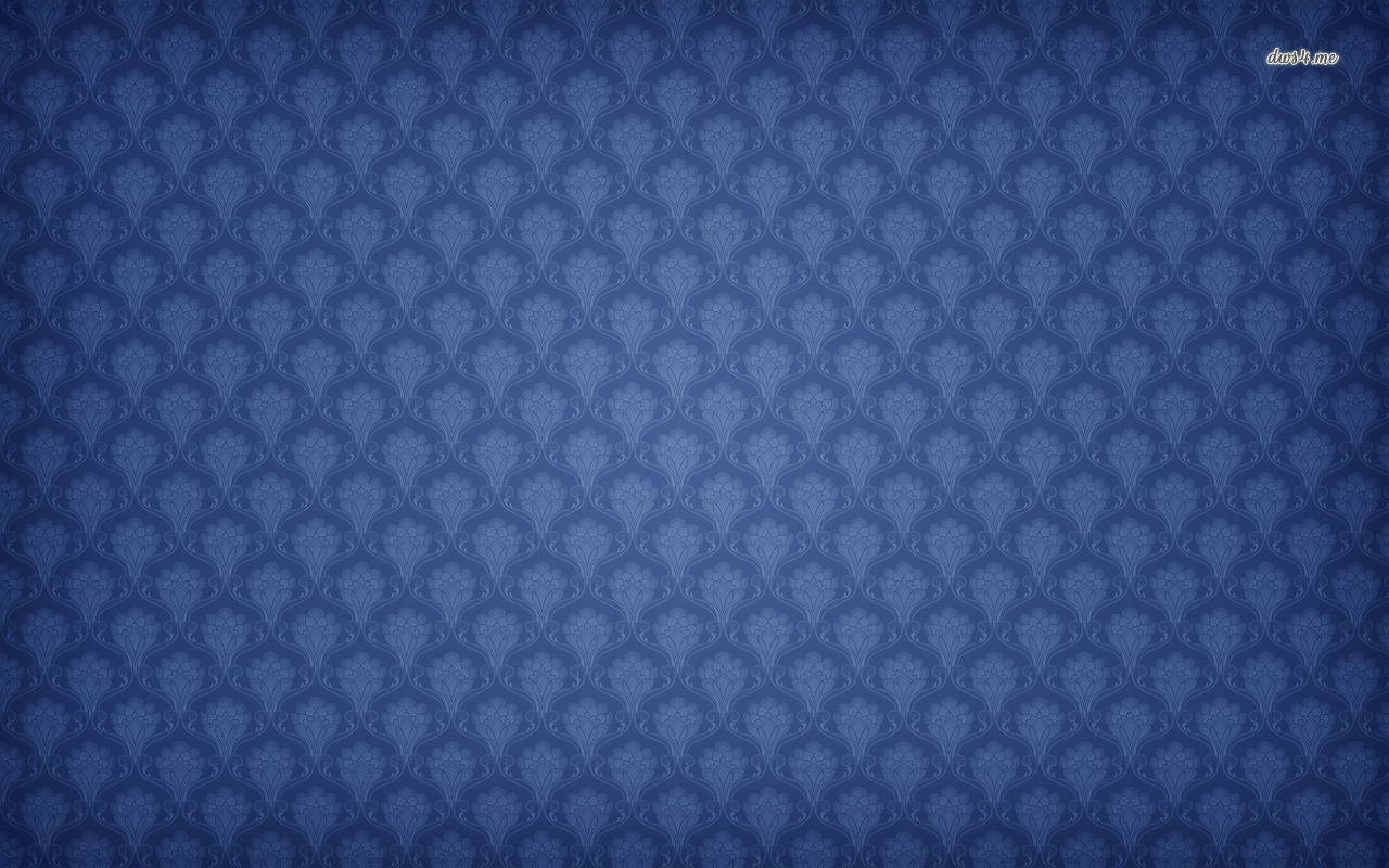 Blue Floral Wall Pattern