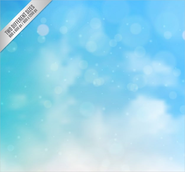 Blue Sky Background in Bokeh Style Free Vector