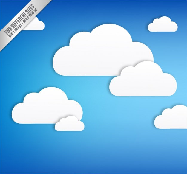 Blue Sky Background with White Clouds