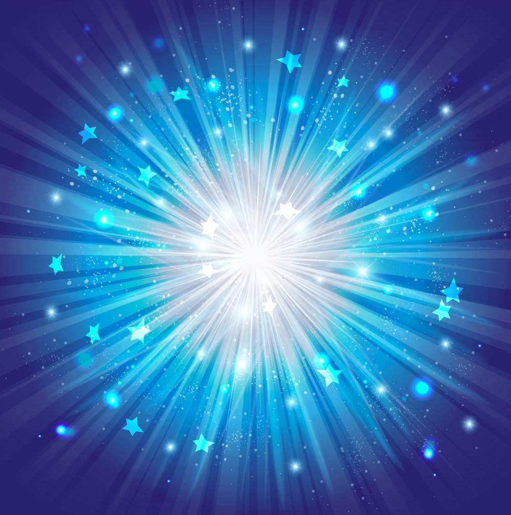 Blue Star Burst Gradient Background