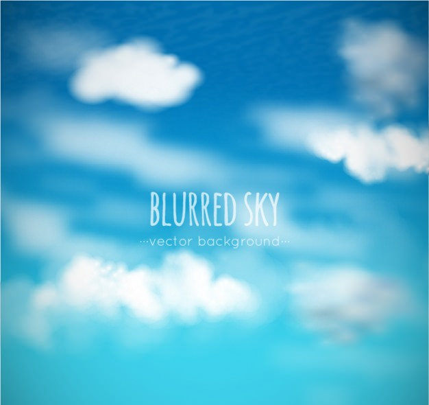 Blurred Blue Sky & Clouds Background