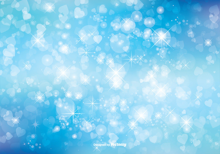 Bokeh Blue Glitter Background Illustration