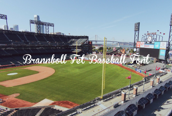 Brannboll Fet Baseball Font