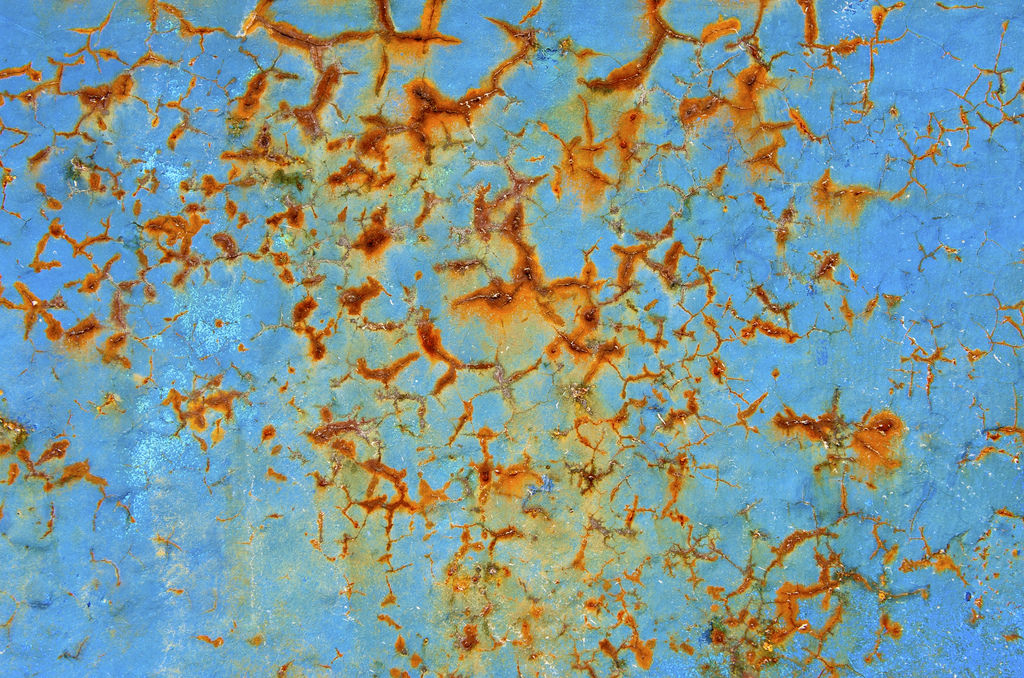 Bright Blue Rust Texture