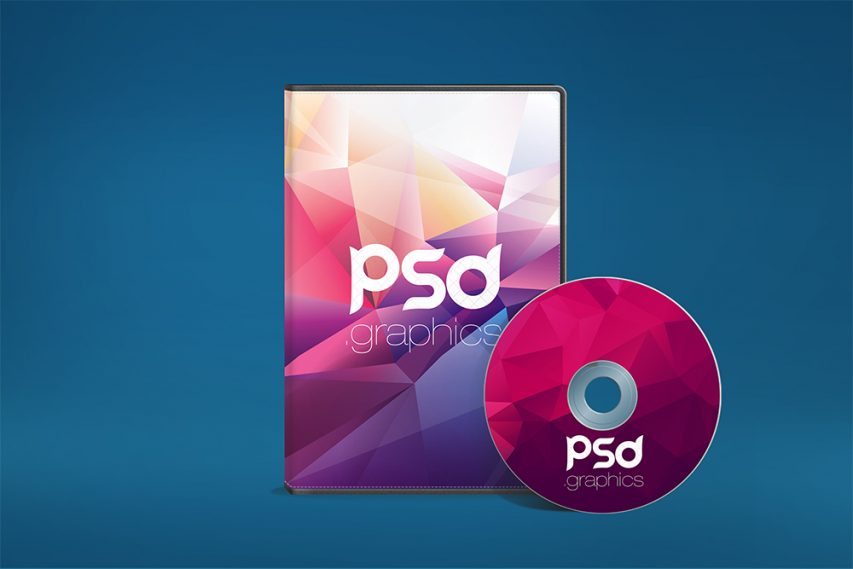 CD DVD Case and Disk Mockup PSD 