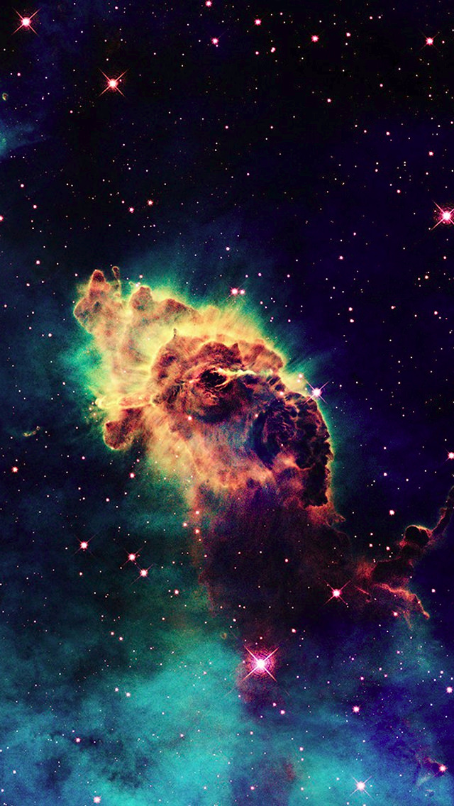 Colorful Nebulae iPhone 5 Background
