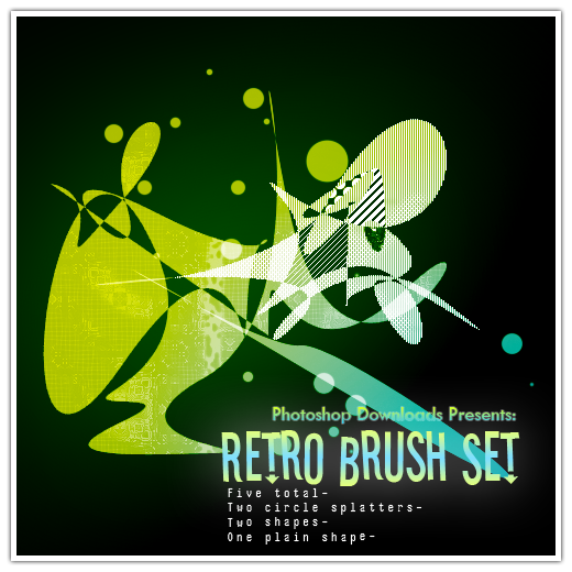 Colorful Retro Brush Set