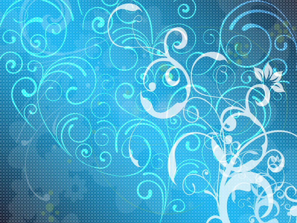 Cool Blue Floral Website Background Wallpaper