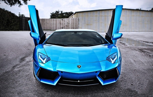 Cool Blue Lamborghini Aventador Download